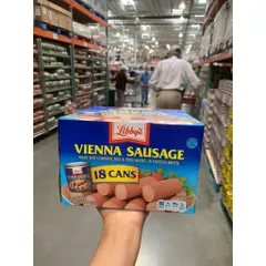 NGUYÊN  Thùng Xúc Xích Libby Vienna Sausage Của Mỹ 130g/lon THÙNG CÓ 18 LON