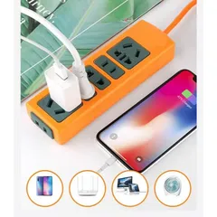 Ổ Điện 8 Lỗ Màu Cam 3m Chuẩn GB2099 2500W