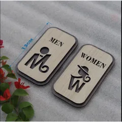 Bảng Gỗ AKZ Toilet - WC Nam Nữ - Resroom, bảng gỗ treo, chỉ hướng nhà vệ sinh AKZTL9