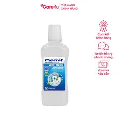 Nước Súc Miệng Pierrot Whitening 500ML - Trắng Răng, Thơm Miệng, Ngăn Ngừa Mảng Bám
