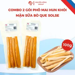 Combo 2 gói 100g phô mai hun khói mặn sữa bò que SOLSE 100g phomai ăn vặt xé sợi cheeze