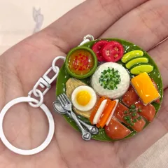 Móc khoá Cơm tấm Sài Gòn tinh xảo - món ăn Việt Nam