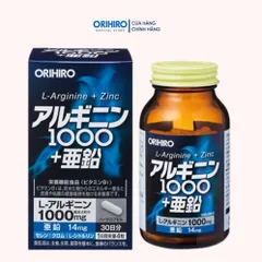 Viên uống hỗ trợ tăng cường sinh lý nam giới L-Arginine 1000mg và Zinc Orihiro 120 viên