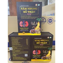 (Hộp 30- 60 viên) Sâm Nhung Bổ Thận New - Giúp tăng cường sinh lực, sinh lý nam, giảm đau lưng mỏi gối