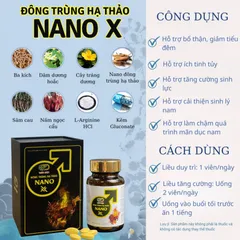 [MUA 1 TẶNG 1] Đông trùng hạ thảo Nano X hỗ trợ sinh lý nam lọ 30 viên 835031