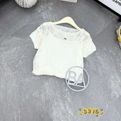 Áo ren lưới cổ tròn cộc tay mã 3215 hàng Quảng Châu siêu đẹp, chất đanh mềm - May0915