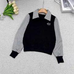 Áo len dài tay phối cổ sơ mi trẻ trung phong cách DP866 - May0915