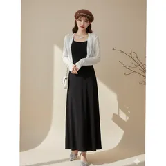 Sét váy 2 dây cotton kèm áo khoác cực xinh - May0915