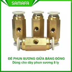 Đế béc phun sương đồng thau nối dây phun sương 8mm