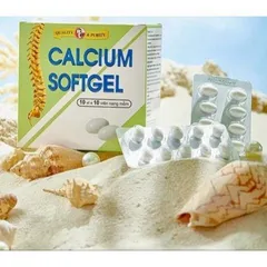 CALCIUM Softgel Viên uống bổ sung canxi và vitamin D3, phát triển chiều cao 