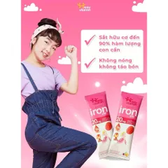 Kẹo mút bổ sung Sắt cho bé Happy Vitamin - Hàm lượng Sắt hữu cơ hỗ trợ tạo hồng cầu