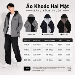 [Deal hot] Áo Khoác Gió Nam Nữ 2 Mặt Cao Cấp LIMITED - Áo Gió Dù Unisex Phối 2 Màu Chống Nước Mặc Được 2 Kiểu Form Rộng