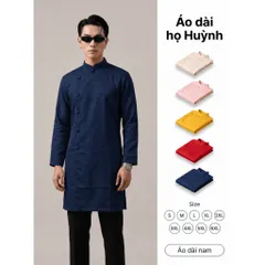 [Áo dài họ Huỳnh] Áo dài nam truyền thống-chất vải gấm