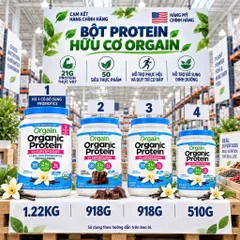 [CHÍNH HÃNG MỸ] Bột Protein Hữu Cơ Orgain Organic Protein Thực Vật 21g Đạm (Hộp 920g - 1200g - 1240g) 0g Đường