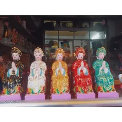 Bộ tượng Năm Bà Ngũ Hành Ngũ Hành Nương nương 27CM ĐẤT NUNG 840448