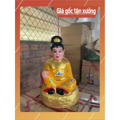 Tượng Bà Chúa Xứ Ngồi Đất Nung Cao 40cm MÀU VÀNG 840623