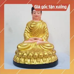 Tôn tượng phật bổn sư poly, nhựa composite ngồi 30cm 841375