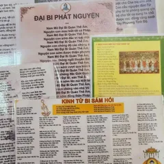 Combo 8 tờ KINH NHẬT TỤNG PHỔ BIẾN  A4 CHO PHẬT TỬ TẠI GIA TRÌ TỤNG HẰNG NGÀY 841499