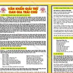 TO103 - Tờ Chú  Văn Khấn Giải Trừ OAN GIA TRÁI CHỦ, IN 2 MẶT