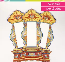 Bài vị giấy làm lễ cúng, bài vị thờ gia tiên giấy cứng - Tùy chọn