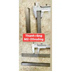Thanh Răng Module 2 Dài 1mét -Vuông 20x20x1000. Nhông 14Răng Đến 34Răng Chất Lượng Cao Chắc Chắn