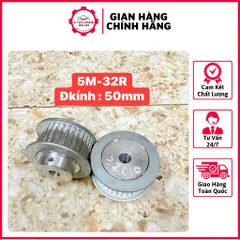 Puly Nhôm 5M- 20R / 25R / 30R / 32R / 36R / 40R / 45R / 50R / 60R. Rộng 27mm. Dùng Cho Dây Đai Bản 20mm. Có Cùi