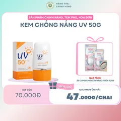 KEM CHỐNG NẮNG UV 50GRAM bảo vệ da SPF cao - Ngừa tia UV, không gây kích ứng, dưỡng ẩm, phù hợp mọi loại da 842953