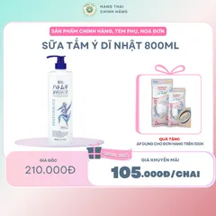 SỮA TẮM Ý DĨ NHẬT 800ML - Dưỡng ẩm sâu, làm sạch da hiệu quả, hương thơm dịu nhẹ, sản phẩm chăm sóc da cao cấp