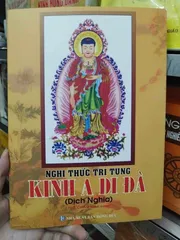 Kinh A Di Đà khổ Lớn bìa cam cực đẹp