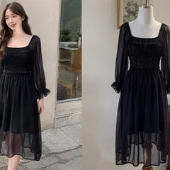 (PASS) Đầm voan nhún 2 lớp (<48kg)