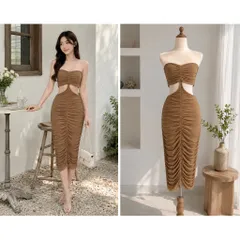 (PASS) Đầm body thiết kế khoét eo (<48kg)
