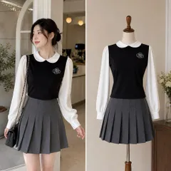 (NEW) Áo kiểu dài tay cổ sen (<45kg)