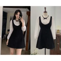 (PASS) Đầm tiểu thư phối voan nơ (<46kg)