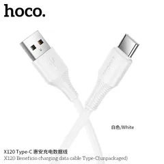 Cáp Hoco X120 Beneficio - 2.4A Truyền Dữ Liệu Ổn Định, Dây PVC Bền Bỉ Chống Rối, Dài 1M (P133447)