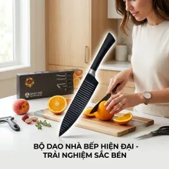 Bộ dao làm bếp 6 món SHARP KNIFE - Đẹp, đủ món, thích hợp làm quà tặng, hàng tặng kèm (P132844)