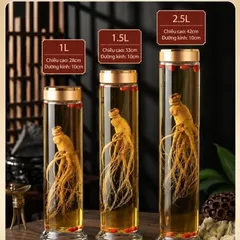 BÌNH THỦY TINH NGÂM R. Ư. Ợ. U – NGÂM SÂM CAO CẤP 1L | 1.5L | 2.5L. THUỶ TINH LOẠI 1 CAO CẤP