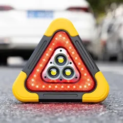 ĐÈN LED CẢNH BÁO NGUY HIỂM TAM GIÁC PIN NLMT  ĐA NĂNG 🚨🔺 (P131496)
