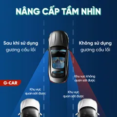 Gương Cầu Lồi Ô Tô Xoay 360 Hít Chân Kính Ô Tô GCAR đảm bảo an toàn khi di chuyển (P130909)