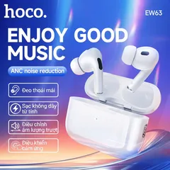 Tai nghe Bluetooth Hoco EW63 chính hãng chống ồn A-N-C có mic đàm thoại nghe nhạc liên tục trong 7H (P130771)