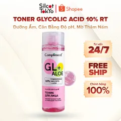 Toner Glycolic Acid 10% RT Compliment Dưỡng Ẩm, Cân Bằng Độ pH, Mờ Thâm Nám, Tái Tạo Làn Da 200ml