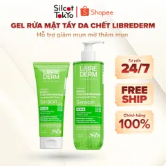 Gel rửa mặt tẩy tế bào chết không hạt Librederm Seracin Micro-Peeling Purifying hỗ trợ giảm mụn mờ thâm mụn 200ml /400ml