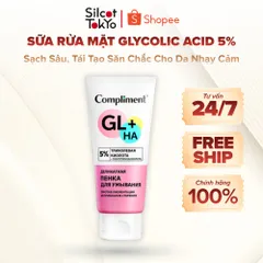 Sữa Rửa Mặt Glycolic Acid 5% Compliment Sạch Sâu, Tái Tạo Săn Chắc Cho Da Lão Hóa, Nhạy Cảm 150ml