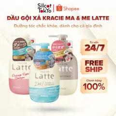 Dầu gội xả Kracie Ma & Me Latte dưỡng tóc chắc khỏe, dành cho cả gia đình Nhật Bản 490ml