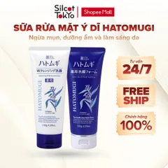Sữa rửa mặt Hatomugi The Medicated Facial Foam White Conc ngừa mụn, dưỡng ẩm và làm sáng da