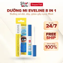 Dưỡng mi Eveline 8 In 1 Total Action Lash Therapy dưỡng mi dài, dày, giảm gãy rụng White Conc 10ml