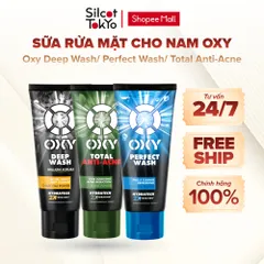 Sữa rửa mặt cho nam Oxy White Conc sạch sâu Oxy Deep Wash/ Oxy Perfect Wash/ Oxy Total Anti-Acne 100g
