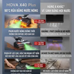 [Tặng 2 cáp sạc Baseus]Máy hút bụi & lau sàn Deerma MOVA X40 Plus - Pro, lau và giặt nước nóng 90 độ (P128461)