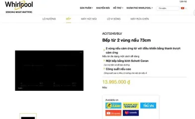 BẾP TỪ ĐÔI WHIRLPOOL ACI7324S/BLV mặt bếp bằng kính Schott Ceran Chuẩn Đức (P126510)
