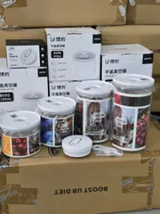 ✅ BỘ 4 HŨ THUỶ TINH HÚT CHÂN KHÔNG (P124892)