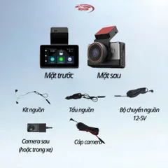 Camera Hành Trình P85 HCCAM - Ghi Hình Trước Sau 2K, Góc Quay Siêu Rộng, Hỗ Trợ Đàm Thoại Giám Sát (P123688)